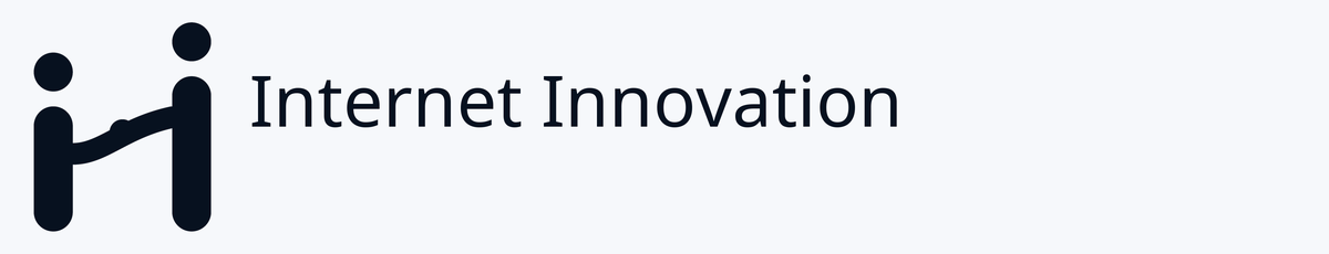 Internet Innovation — versão monocromática escura